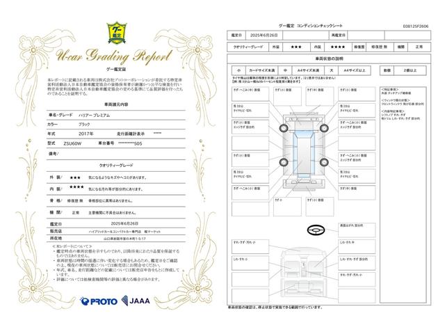 車両状態評価書