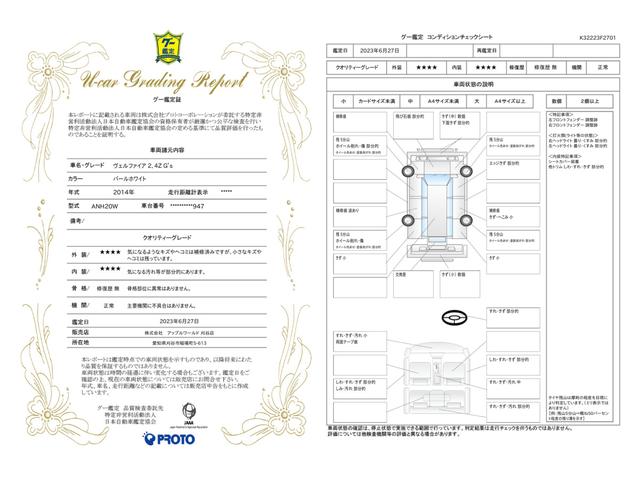 車両状態評価書