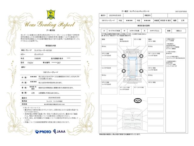 車両状態評価書