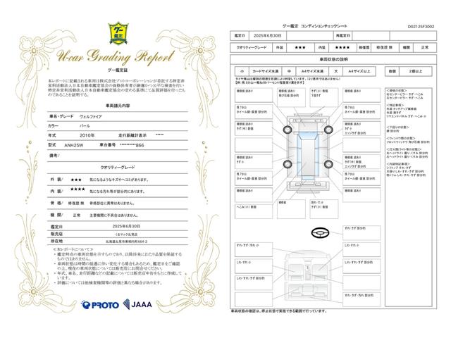 車両状態評価書