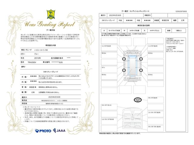 車両状態評価書
