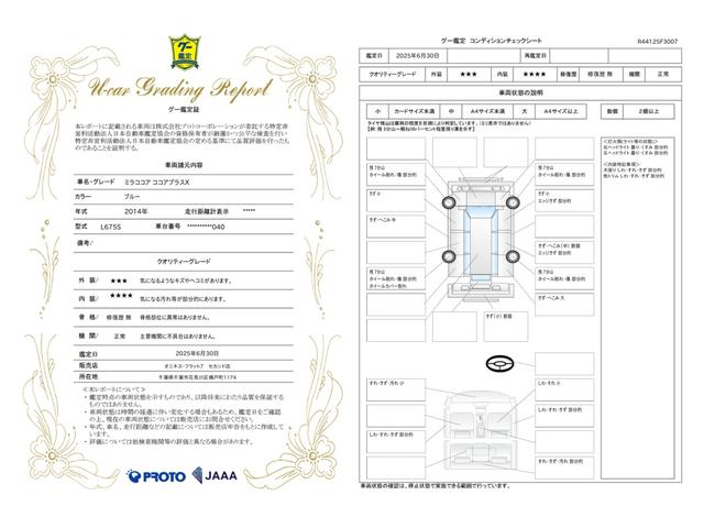 車両状態評価書