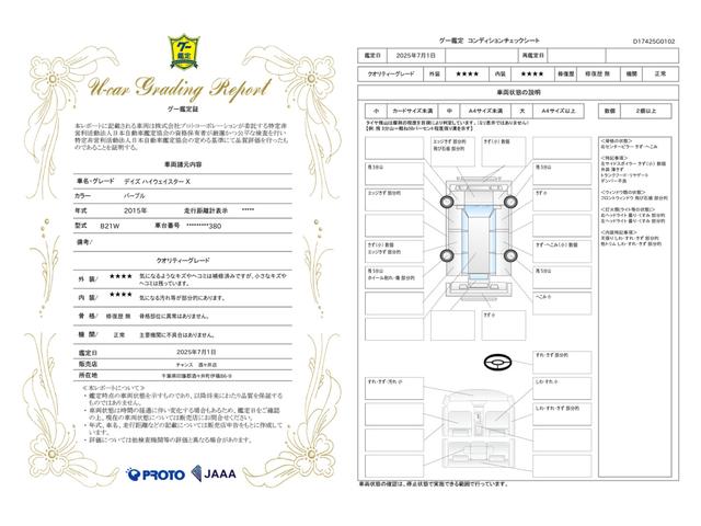 車両状態評価書