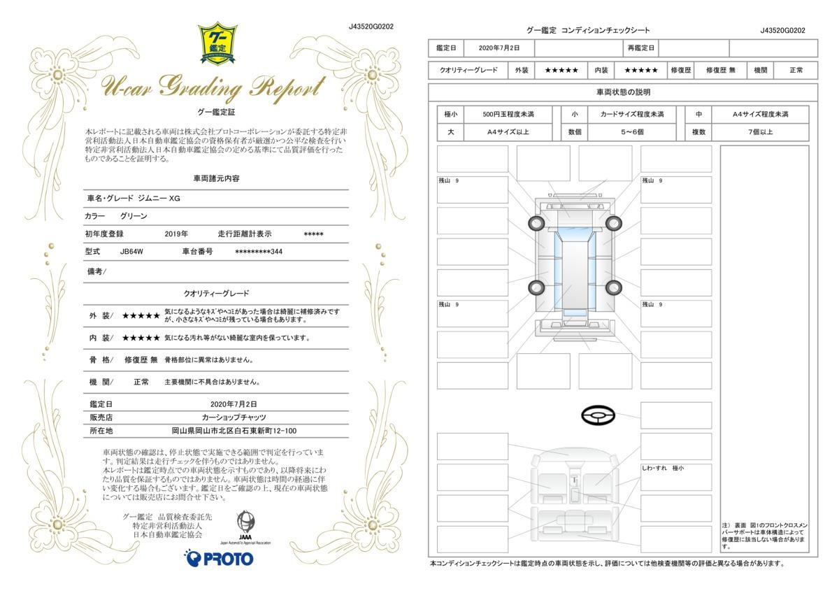 車両状態評価書