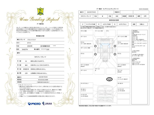 車両状態評価書