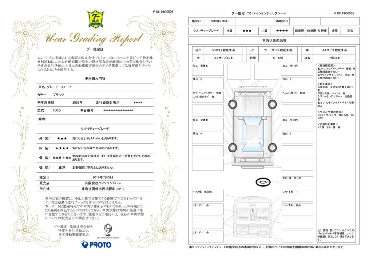 車両状態評価書