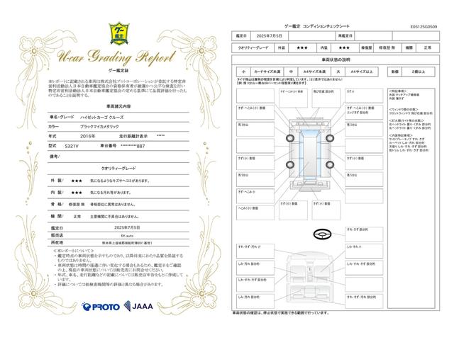 車両状態評価書