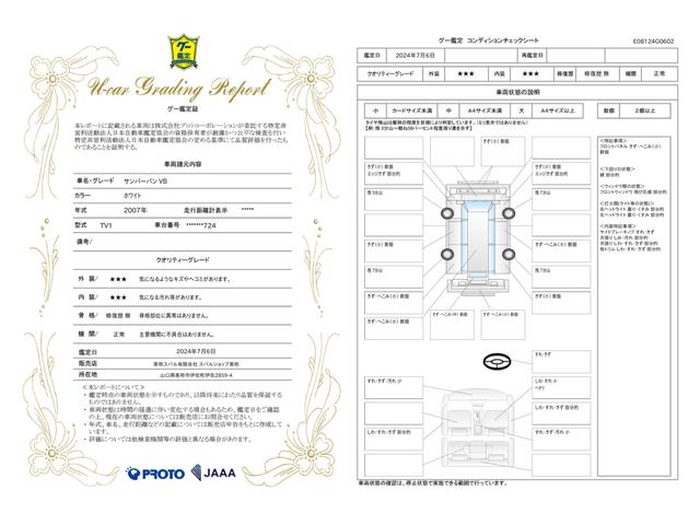 車両状態評価書