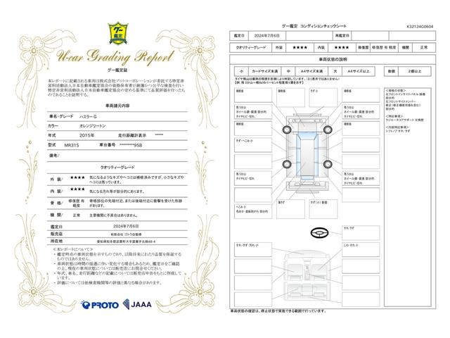 車両状態評価書