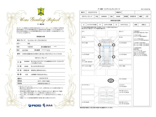 車両状態評価書