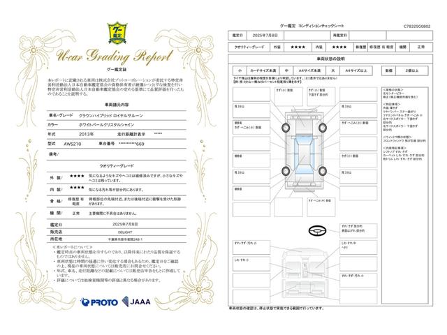 車両状態評価書