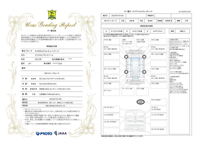 車両状態評価書