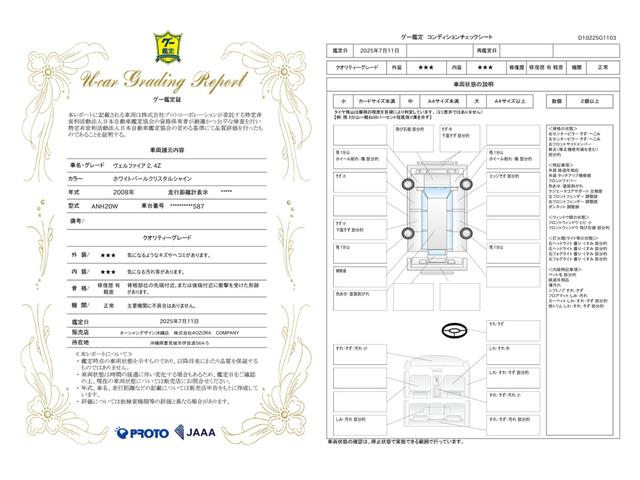車両状態評価書