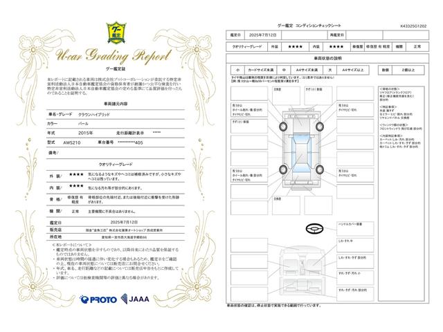 車両状態評価書