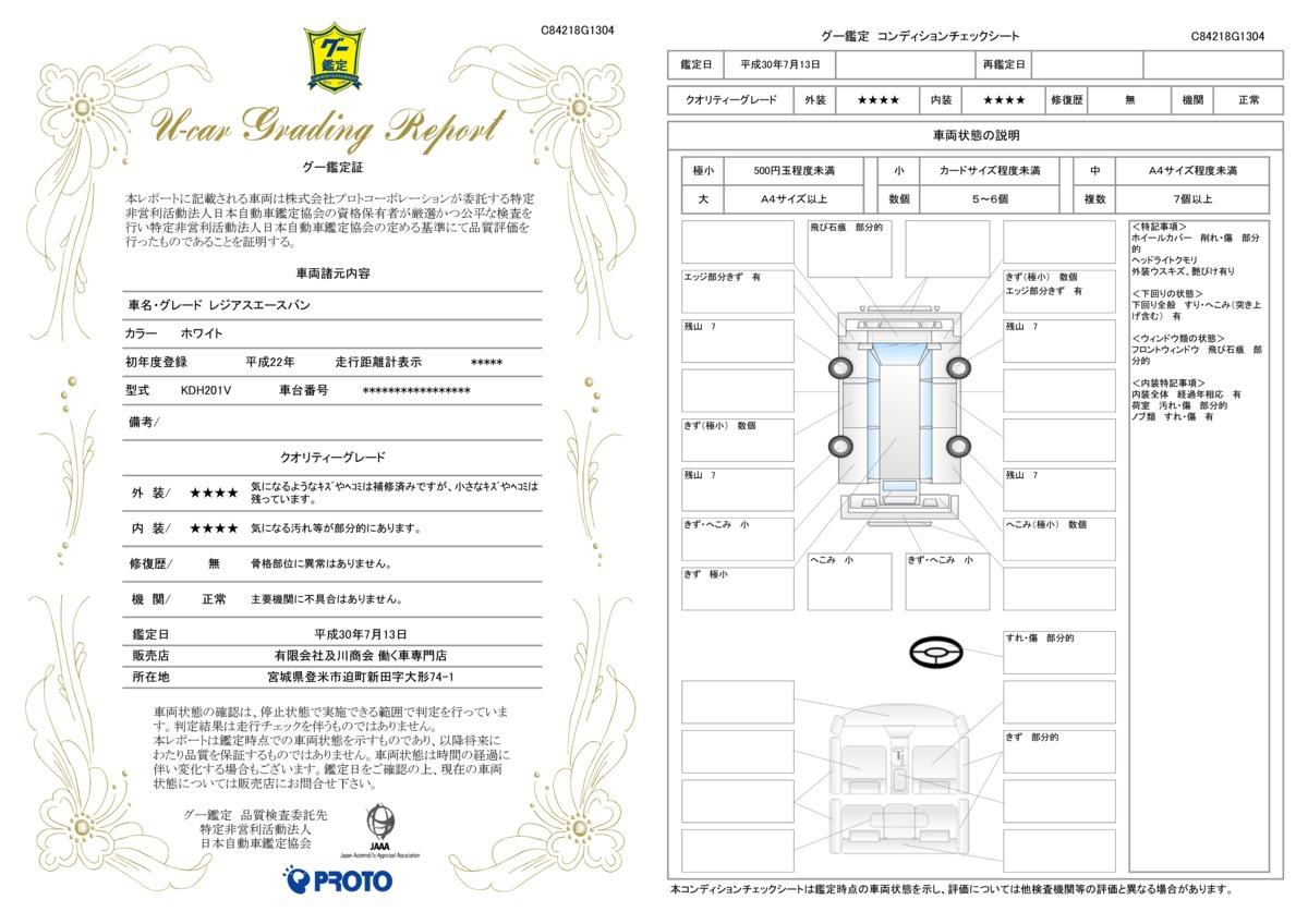 車両状態評価書