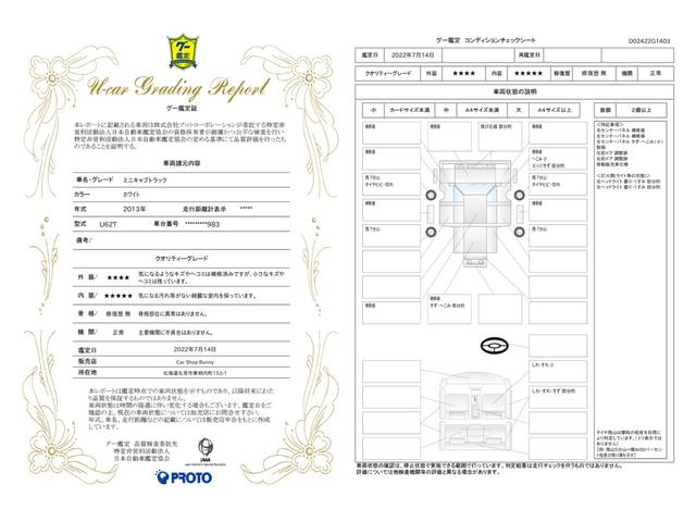 車両状態評価書