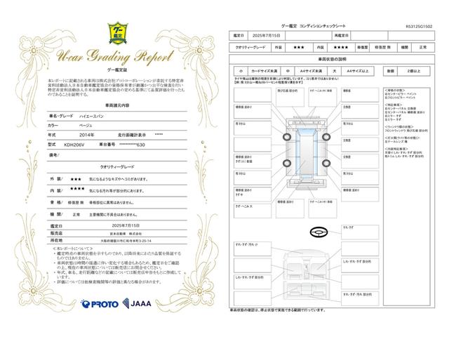 車両状態評価書