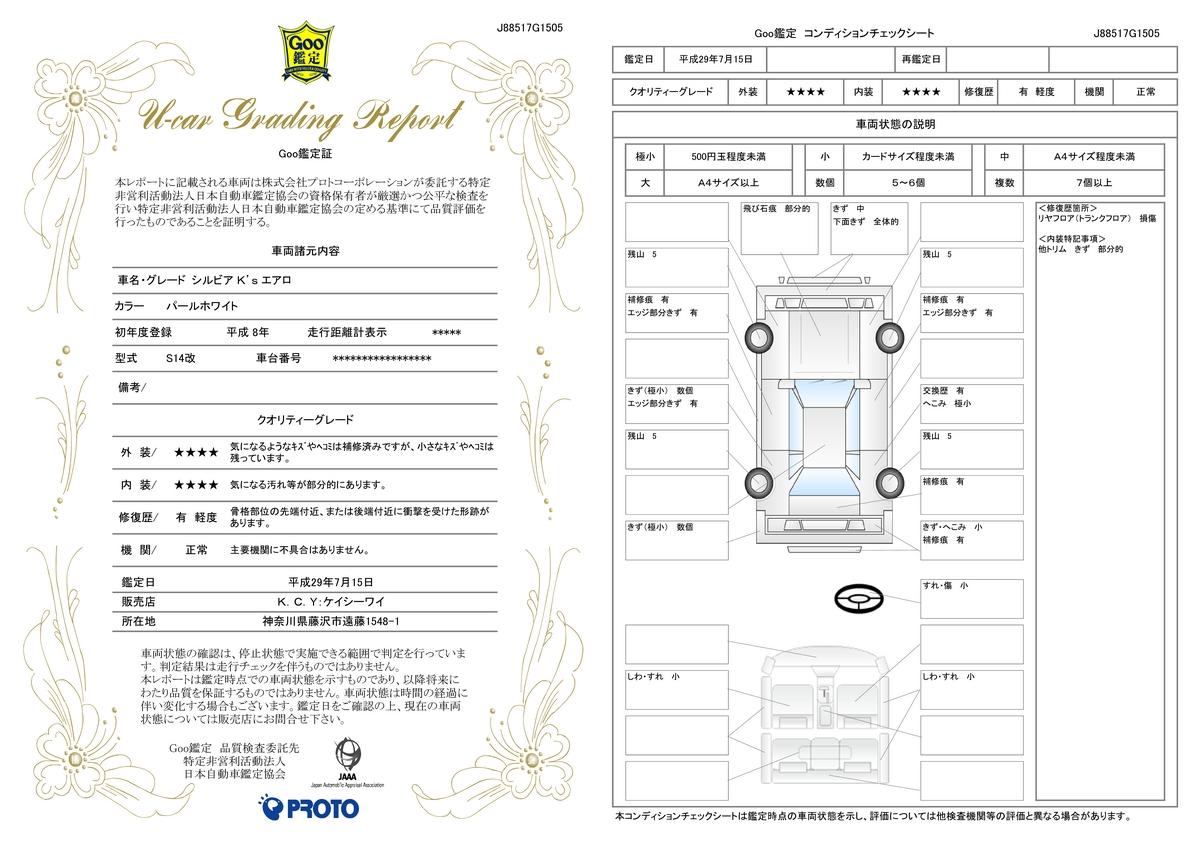 車両状態評価書