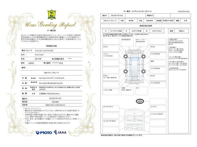 車両状態評価書