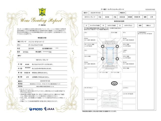 車両状態評価書
