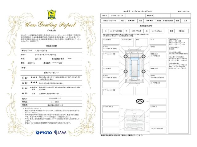 車両状態評価書