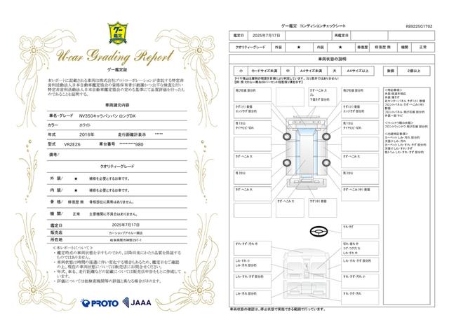 車両状態評価書