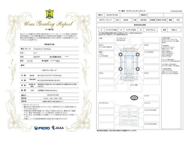 車両状態評価書