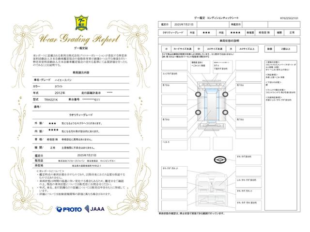車両状態評価書
