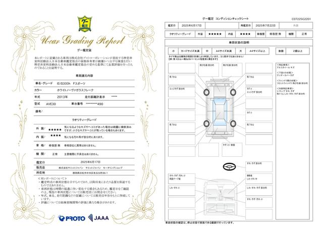 車両状態評価書
