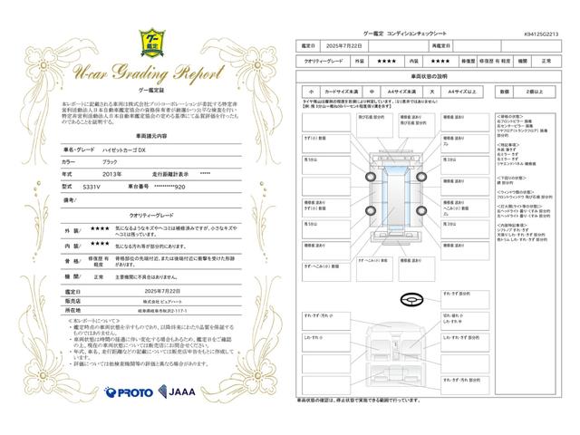 車両状態評価書