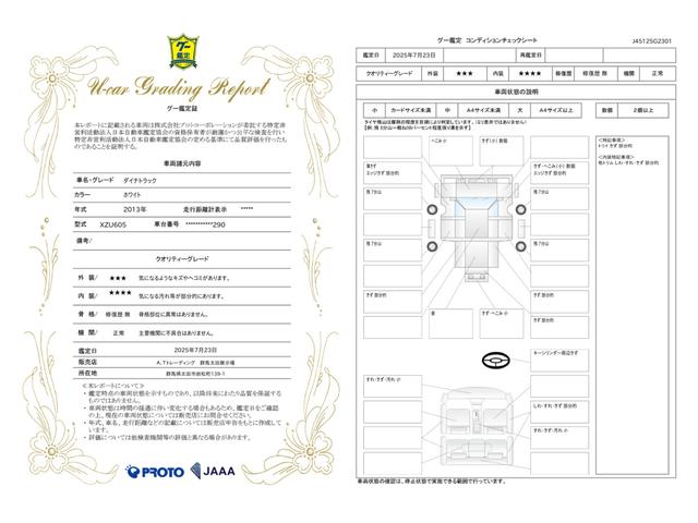車両状態評価書