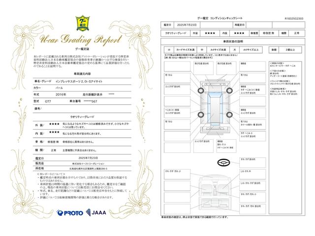 車両状態評価書
