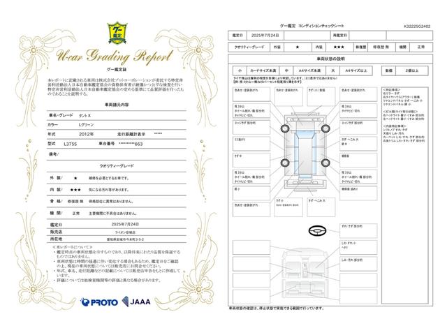 車両状態評価書