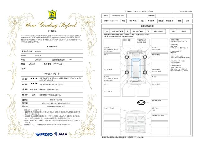 車両状態評価書