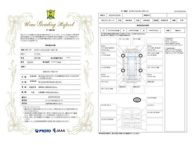車両状態評価書