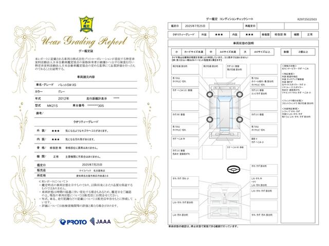 車両状態評価書