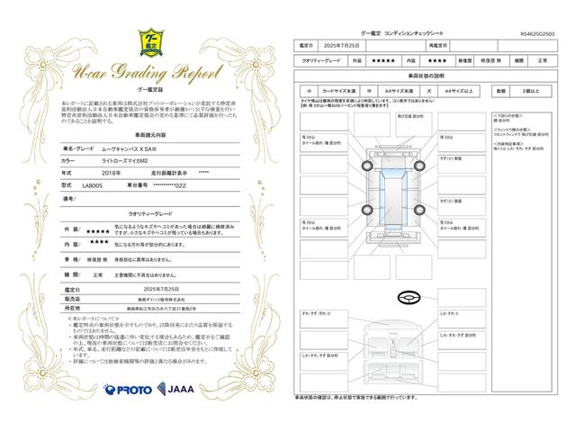 車両状態評価書