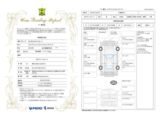 車両状態評価書
