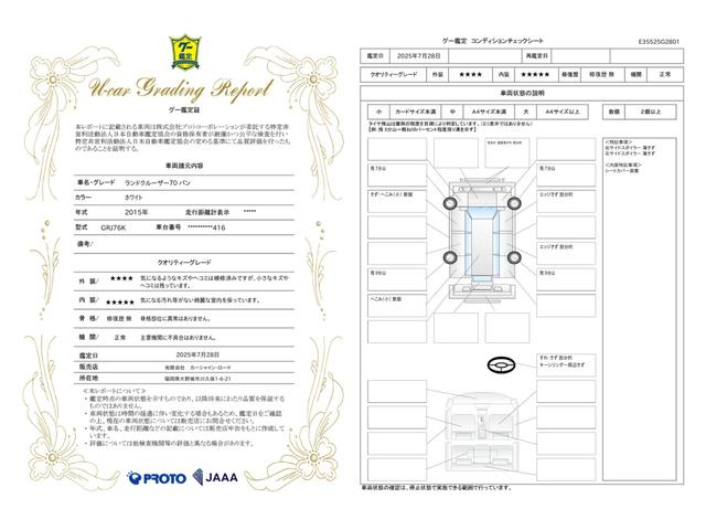 車両状態評価書