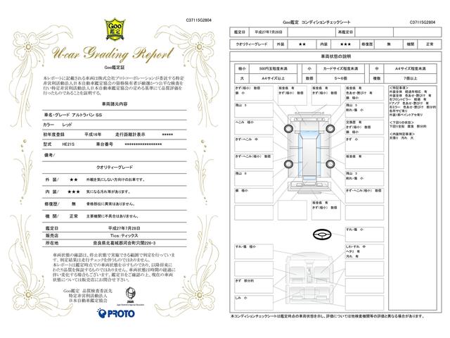 車両状態評価書