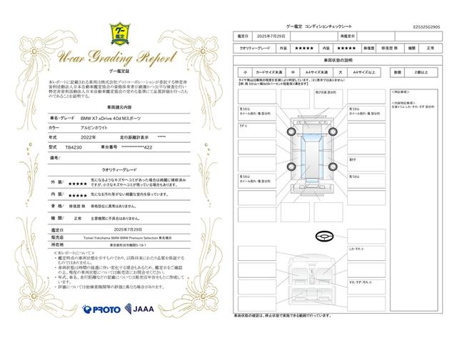 車両状態評価書