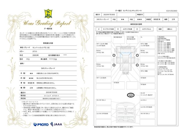 車両状態評価書