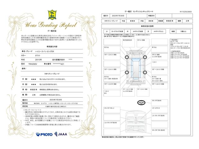 車両状態評価書