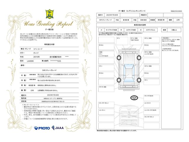 車両状態評価書