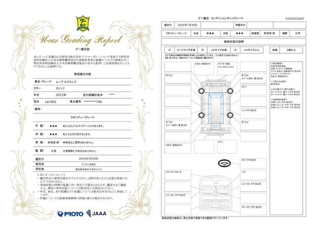 車両状態評価書