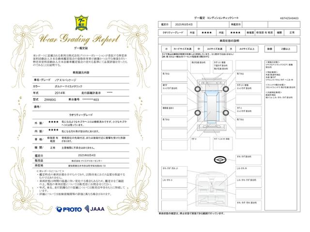 車両状態評価書