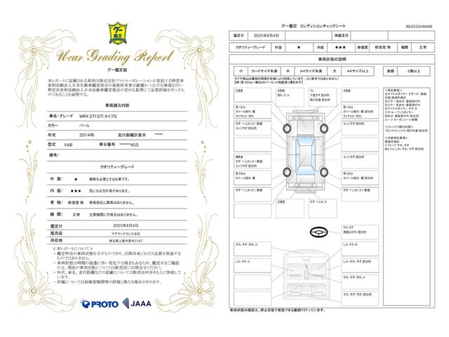 車両状態評価書
