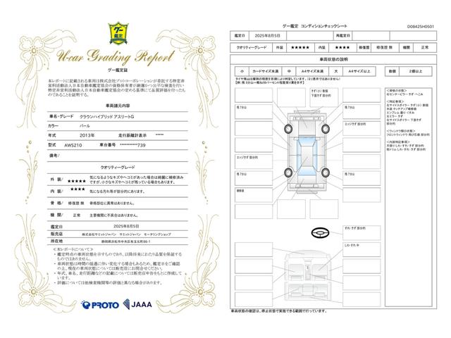 車両状態評価書