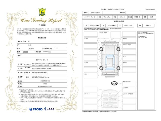 車両状態評価書
