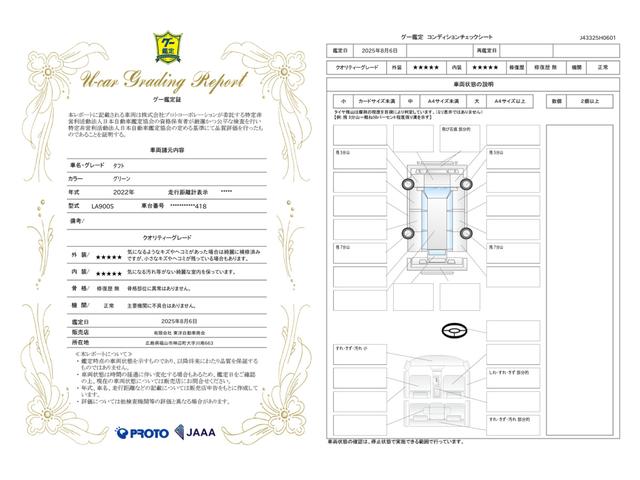 車両状態評価書